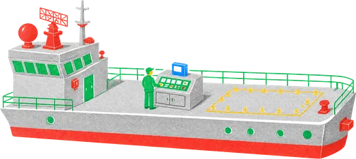 The deck of a grey warship with one small file block on a console, and an empty bolted footprint where a server cabinet would have stood.